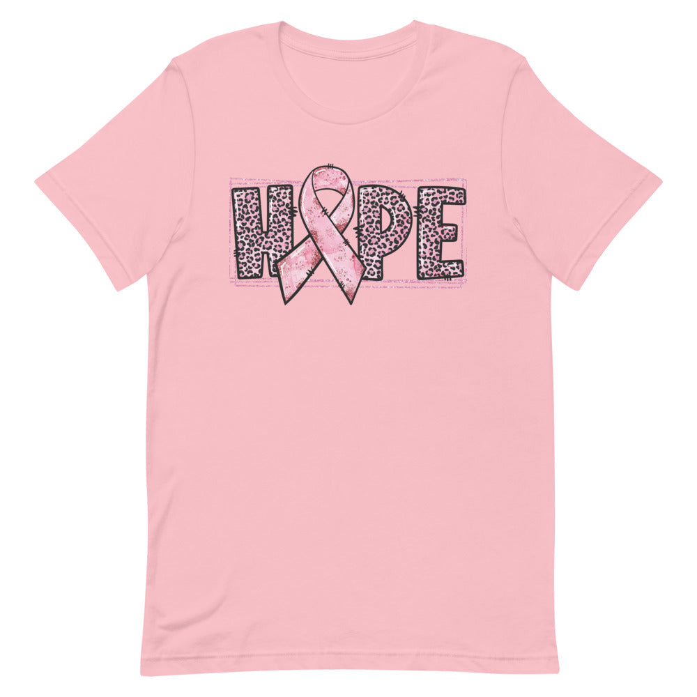 HOPE - Breast Cancer Awareness - Pink - Short-Sleeve Unisex T-Shirt.