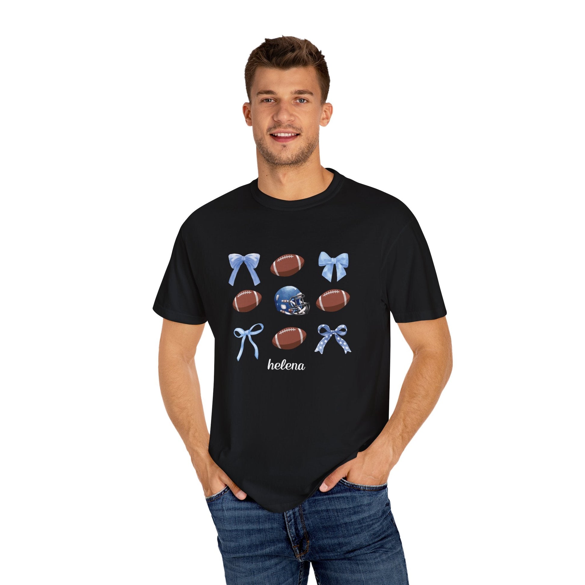 Helena - Balls & Bows Comfort Colors T-shirt - joyful