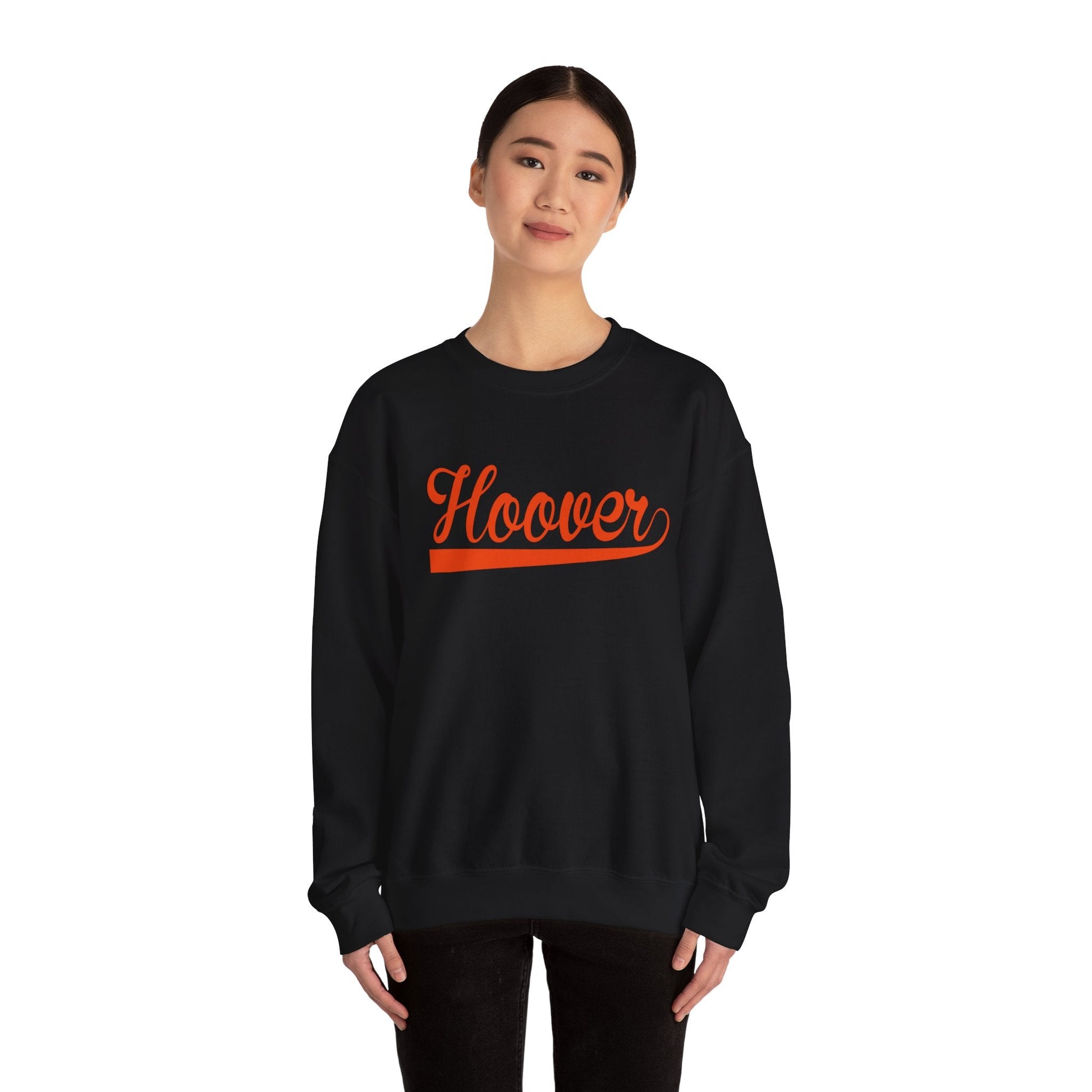 Hoover cursive Unisex Heavy Blend™ Crewneck Sweatshirt - joyful